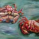 Oil painting Two crabs. Pictures. Ermolaeva Olesya. Online shopping on My Livemaster.  Фото №2