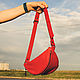 Leather waist bag red enlarged. Waist Bag. G.L.A.D.. My Livemaster. Фото №5