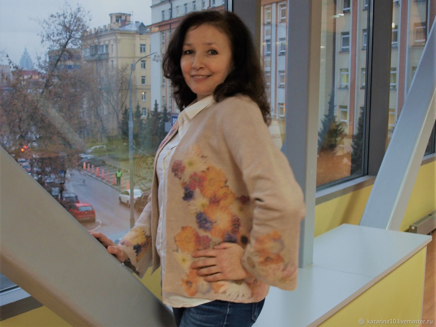 Жакет "Нежные цветы" – купить на Ярмарке Мастеров – ELHURRU | Пиджаки, Москва