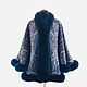 Jacket: from shawls 'semi-precious Casket' with blue Fox fur, Outerwear Jackets, Moscow,  Фото №1