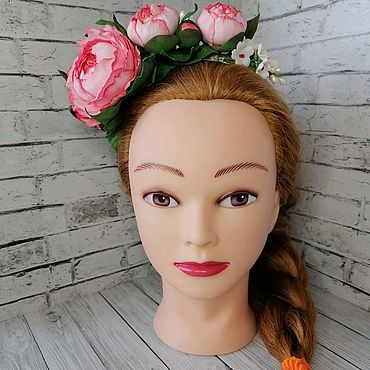 Украшения ручной работы. Ярмарка Мастеров - ручная работа Ободок "Пионы". Handmade.