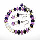 Purple moonstone and chalcedony bracelet. Bead bracelet. Ukrasheniya S Izyuminkoj. Интернет-магазин Ярмарка Мастеров.  Фото №2
