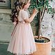 Платье для девочки Blush gold. . Pink Peony baby. Интернет-магазин Ярмарка Мастеров.  Фото №2