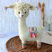 Куклы и игрушки handmade. Livemaster - original item Juguete suave Llama arco Iris hecho a mano de punto comprar. Handmade.