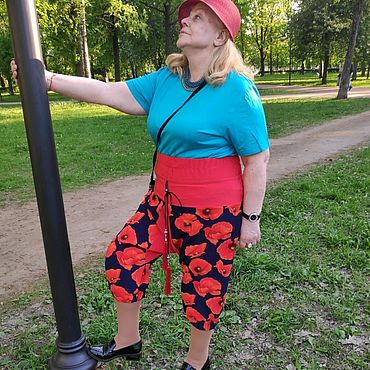Одежда ручной работы. Ярмарка Мастеров - ручная работа -50% Брюки бриджи шаровары Султанки 54-56 размера Бохо ОВЕРСАЙЗ. Handmade.