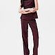 Костюм с брюками, женский деловой костюм, винный BURGUNDY. Костюмы. TSNA. Ярмарка Мастеров.  Фото №4
