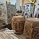 Резной круглый столик подставка 42х35х35 см. Столы. Zerkala.market. Ярмарка Мастеров.  Фото №5