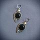 Earrings with black agate wire wrap. Earrings. selenawirejewelry. My Livemaster. Фото №5