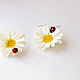 Order Earrings 'Once a daisy! Two Daisy!'. VisNa. Livemaster. . Earrings Фото №3