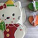 Заказать Пряничная шкатулка с сердечками- пожеланиями «Hello Kitty”. Семь пряников sem_pryanikov (sempryanikov). Ярмарка Мастеров. . Набор пряников Фото №3