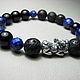 Bracelet with lapis lazuli, lava and agate with piao ' Wealth'. Bead bracelet. Beautiful gifts for the good people (Alura-lights). My Livemaster. Фото №5