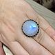 Ring with a round Moonstone. Rings. UNIQUE-LIT. My Livemaster. Фото №6