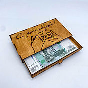 Подароный набор «шкатулка+блокнот в деревянной обложке»