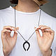 Yoni pendant made of natural stone, black shungite. Pendants. keledrocks. Online shopping on My Livemaster.  Фото №2