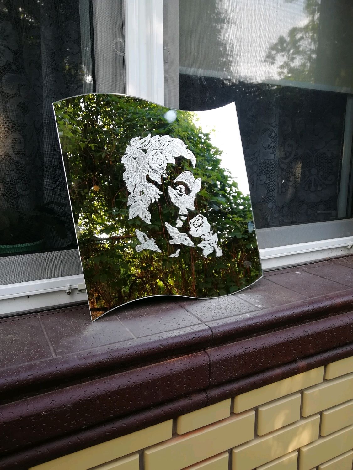 Зеркало с гравировкой ручная работа купить в интернет-магазине Ярмарка ...