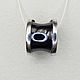 Silver pendant with black ceramics. Pendants. yakitoriya. Online shopping on My Livemaster.  Фото №2