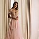 Заказать Нежно розовое вечернее платье с гллитером в пол. ShowRoom Malika (elvira-gadjiyeva). Ярмарка Мастеров. . Платья Фото №3