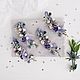 Гребень для прически с цветами Lilac collection. Украшения для причесок. Serenity last. Ярмарка Мастеров.  Фото №4