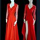 Dress red long slit' Diamond'. Dresses. Lana Kmekich (lanakmekich). Online shopping on My Livemaster.  Фото №2
