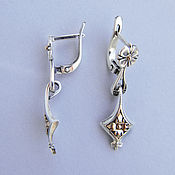 Украшения handmade. Livemaster - original item Earrings in sterling silver 