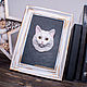 Three-dimensional cat in a frame based on a photo. Fine art photographs. artroombullibull. My Livemaster. Фото №4