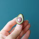 A beaded brooch Avocado. Stick pin. Poltora-kt. Online shopping on My Livemaster.  Фото №2