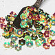 Order Sequins flowers 8 mm Mix Red-green rainbow 2 g. agraf. Livemaster. . Sequins Фото №3