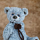 Заказать Мишка тедди голубой с голубыми глазами. Teddy by Olga Prokudina. Ярмарка Мастеров. . Мишки Тедди Фото №3