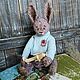 Teddy Animals: bunny Senya 16cm. Teddy Toys. Olga Safonova. My Livemaster. Фото №5
