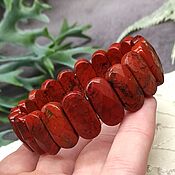 Украшения handmade. Livemaster - original item Bracelet made of natural red Jasper with a cut. Handmade.