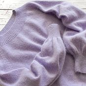Пуловер из кидмохера на шёлке
