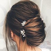 Decoration wedding Brides Hair Comb with flowers and leaves