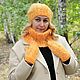 Downy winter Set ' In Orange Color', Headwear Sets, Urjupinsk,  Фото №1