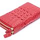 Заказать Клатч из кожи крокодила на двух молниях IMA0002R33G. CrocShop товары из экзотической кожи. Ярмарка Мастеров. . Кошельки Фото №3
