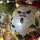 Glass Christmas ball Poinsettia. Christmas decorations. ArtAnett_vitrage (Anna). My Livemaster. Фото №5
