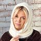 Заказать Вязаный капор-капюшон. Вязаный капор из итальянской ангоры. Маргарита. Ярмарка Мастеров. . Шапки Фото №3