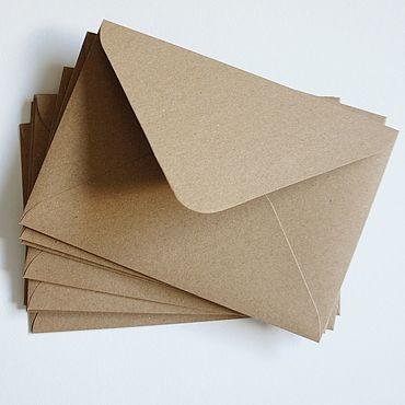 Подарки и сувениры ручной работы. Ярмарка Мастеров - ручная работа Конверты крафт 15.5*22 см  А5 дизайнерская бумага. Handmade.