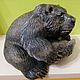 Order Bear with fish from natural Ural ornamental stone Calcite. Kamnerezy-urala. Livemaster. . Figurines Фото №3
