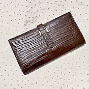 Сумки и аксессуары handmade. Livemaster - original item Vertical wallet, made of genuine crocodile leather.. Handmade.