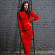Red suit with long skirt. Suits. SHAPAR - knitting clothes. My Livemaster. Фото №6