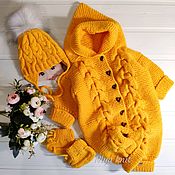 Одежда детская handmade. Livemaster - original item Jumpsuit knitted children`s color yellow. Handmade.