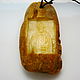Sergius of Radonezh Baltic Amber R-587. Pendants. Amber shop (vazeikin). Online shopping on My Livemaster.  Фото №2