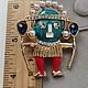 Винтаж: ВИНТАЖ СТИЛЬ Брошь Воин Ацтека/AZTEC WARRIOR. Броши винтажные. Vintage & Jewelry by Ev. Ivanovskaia. Ярмарка Мастеров.  Фото №6