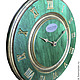 Order A wall clock. Green beech. Old gold. Time. LogoClock. Livemaster. . Watch Фото №3