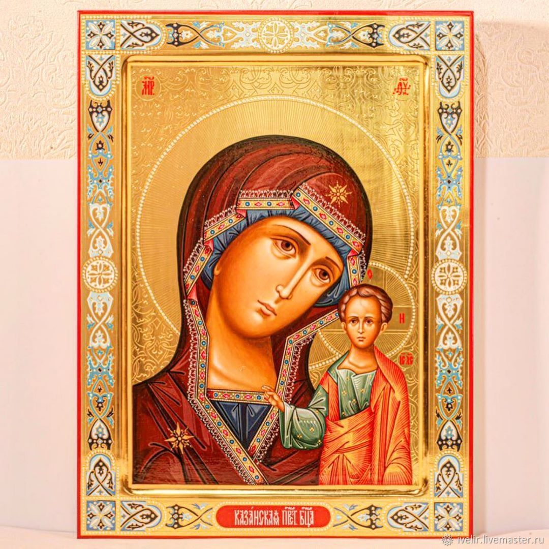Казанская икона Божией Матери (30х40см) - заказать на Ярмарке Мастеров - LT7A6RU | Иконы, Москва