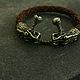 Bracelet made of genuine leather dragon, Bead bracelet, Volgograd,  Фото №1