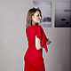 Women's red dress for the RED WING exit. Dresses. BRAGUTSA. My Livemaster. Фото №6