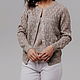Order 100% linen openwork Jacket 'Leaves'. Exclusive linen jersey from Elena. Livemaster. . Sweater Jackets Фото №3