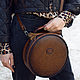 Сумка-барабан (Ø 24 см) из состаренной кожи TNBag89, Портфель, Владимир,  Фото №1