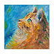 Картина маслом Рыжий кот. 28х28 см, Картины, Новороссийск,  Фото №1